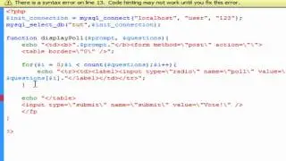 How to make  a PHP Poll/Survey system