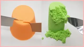 Comfortable Video Sand Sound & Cutting Kinetic Sand ASMR- Sand Play 016