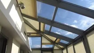 Плиссе в зимнем саду - шторы с электроприводами SOMFY 24V