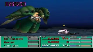Final Fantasy VII - Cait Sith laughs at Emerald Weapon with Quadra Goblin Punch
