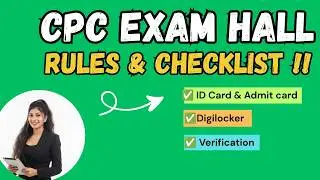 CPC EXAM HALL❌️ RULES ✅️& CHECKLIST ???