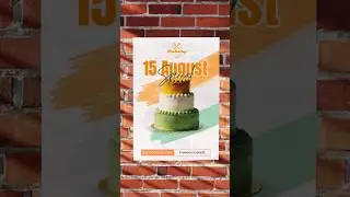 India independence day food poster design. Cake poster design independence day #graphicdesigning