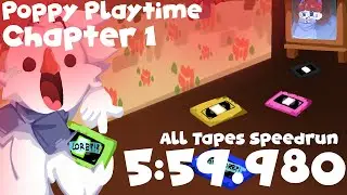 Another RECORD BACK TO BACK!! Poppy Playtime Chapter 1 All Tapes/100% Speedrun