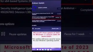 Windows 11 New Update KB5022303 (OS Build 22621.1105) 