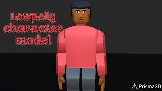 Prisma3D: My Lowpoly character model review #prisma3d #blender