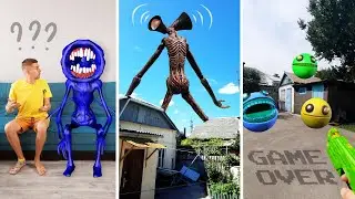 Siren Head, Mother Megaphone, Angry Pac-man, SCP in monster school/ Compilation VFX 