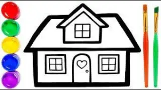 Bolalar uchun uycha rasmini chizish | Нарисуйте картинку домика для детей | How to draw a house