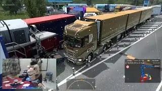 Sergal Fursuit & Trucking! [TruckersMP ETS2 1.43] Duisburg to Calais - Triple Trailer [LIVE]!