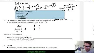 The Absolute Value and Assorted Integer Properties