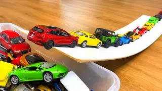 Various Diecast Model Cars Moving Down On Slider #18