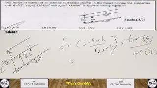 Geotechnical engineering solved question #gate  2007 #gate2025preparation