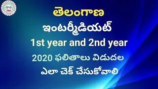 TS Intermediate 1st year 2nd year 2020 results released how to check results