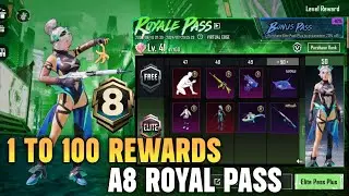 A8 ROYAL PASS 1 TO 100 RP REWARDS | A8 ROYAL PASS LEAKS | A8 ROYAL PASS UPGRADE GUN
