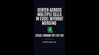 Center Across Multiple Cells in Excel Without Merging ➡️ PRO TIP