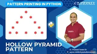 Pattern Printing in Python | Session 15 |  Hollow Pyramid Pattern Printing | Prasad Sir