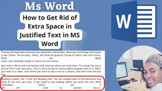 Get rid of extra space in justified text in MS Word #msword #microsoft  #text