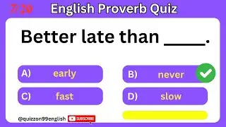 20 Popular English Proverbs Quiz: Test Your Knowledge & Improve Fast! 🧩🎧