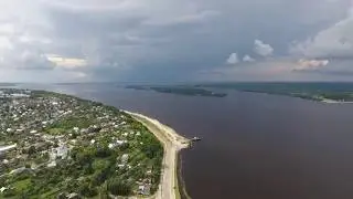 г.Кузьмодемьянск и р.Волга. аэросъёмка с квадрокоптера