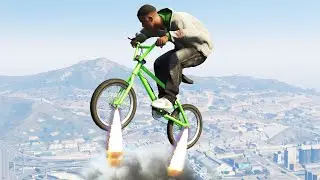 GTA 5 PC: SUPER BMX MOD STUNT MONTAGE! Franklin Tries Super BMX Mod! (GTA 5 MODDED)
