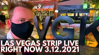 LAS VEGAS LIVE STRIP WALK on a Friday night| 3.12.2021