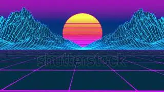 Animation Grid 80's Retro Sci -fi Background