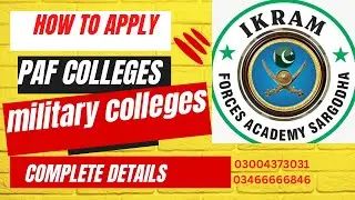 How to Apply in paf & cadet colleges