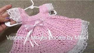 Vestido Crochet 0 meses Encaje (cc)