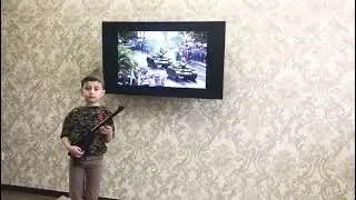 Маленький защитник читает стихи ко дню победы/Little defender reads poems for the Victory Day