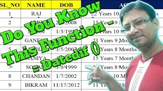 🔥Datedif Function In Ms Excel | Datedif Formula In Excel