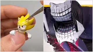 Making Super Sonic VS Titan Giganto with Clay / Sonic Frontiers / Frame Art [ kiArt ]