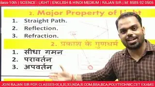 light reflection and refraction class 10 English & Hindi Medium प्रकाश: परावर्तन और अपवर्तन