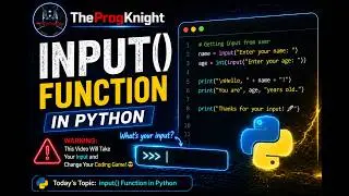 Python input() Function Explained in 8 Minutes | User Input in Python | Beginner Tutorial