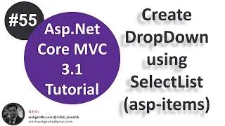 (#55) Dropdown in asp.net core using SelectList | Asp.Net Core tutorial