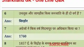 Jharkhand झारखंड GK & Current Affair 2018 , पंचायत सचिव  झारखंड सामान्य ज्ञान (G.K)