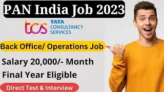 TCS Latest Jobs For Freshers | PAN India Job 😍| TCS BPS Operations Job | Latest MNC Jobs 2023