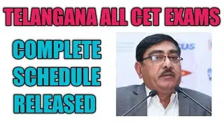 TS Cets Exams Complete Schedule Released |Ts Eamcet |Ts Ecet| Eamcet 2020
