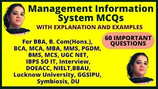 MCQs- Management Information System | Multiple Choice Questions | IBPS IT | BBAU Lucknow University