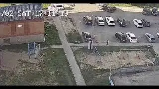 Момент ДТП с ребёнком на самокате