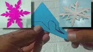 Snowflake pola dekorasi //easy decorative paper chain ideas//DIY paper cutting decorations