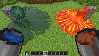 too realistic lava vs water in minecraft