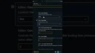 How to change your cursor style in VSCode