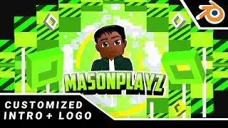 Blender 2D Cartoon Minecraft Intro Template + Channel Icon