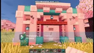 cherry cozy house in minecraft