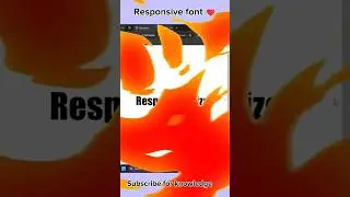 Response Font size with CSS 🔥 #css #htmlcss #ytshorts #ytshort #shorts #short #webdevelopment