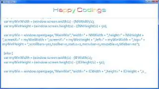 JavaScript | Pop up Window Centered