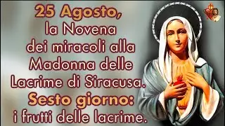 25 Agosto, la Novena dei miracoli alla Madonna delle Lacrime di Siracusa.Sesto giorno i frutti delle