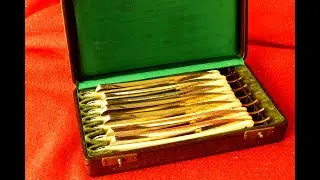 7 day set of Gold Krone #straightrazors. Shave testing Razors 5,6 and 7