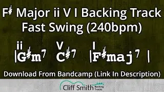 F# Major - Fast ii V I Backing Track - 2 5 1 (240bpm)