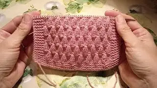 Очень простой рельефный узор спицами.
