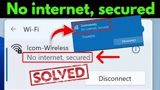 How to Fix No Internet, Secured | WiFi Error | in Windows 10 /11